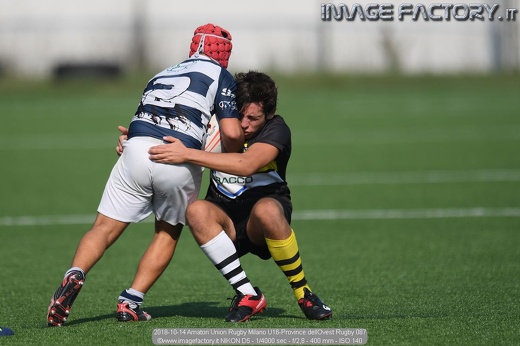 2018-10-14 Amatori Union Rugby Milano U16-Province dellOvest Rugby 087